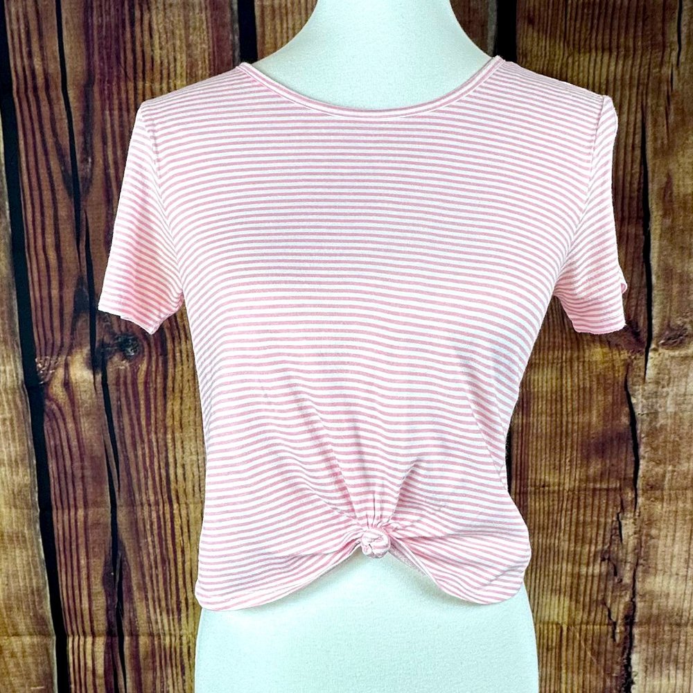 PacSun Pink & White Crop Top